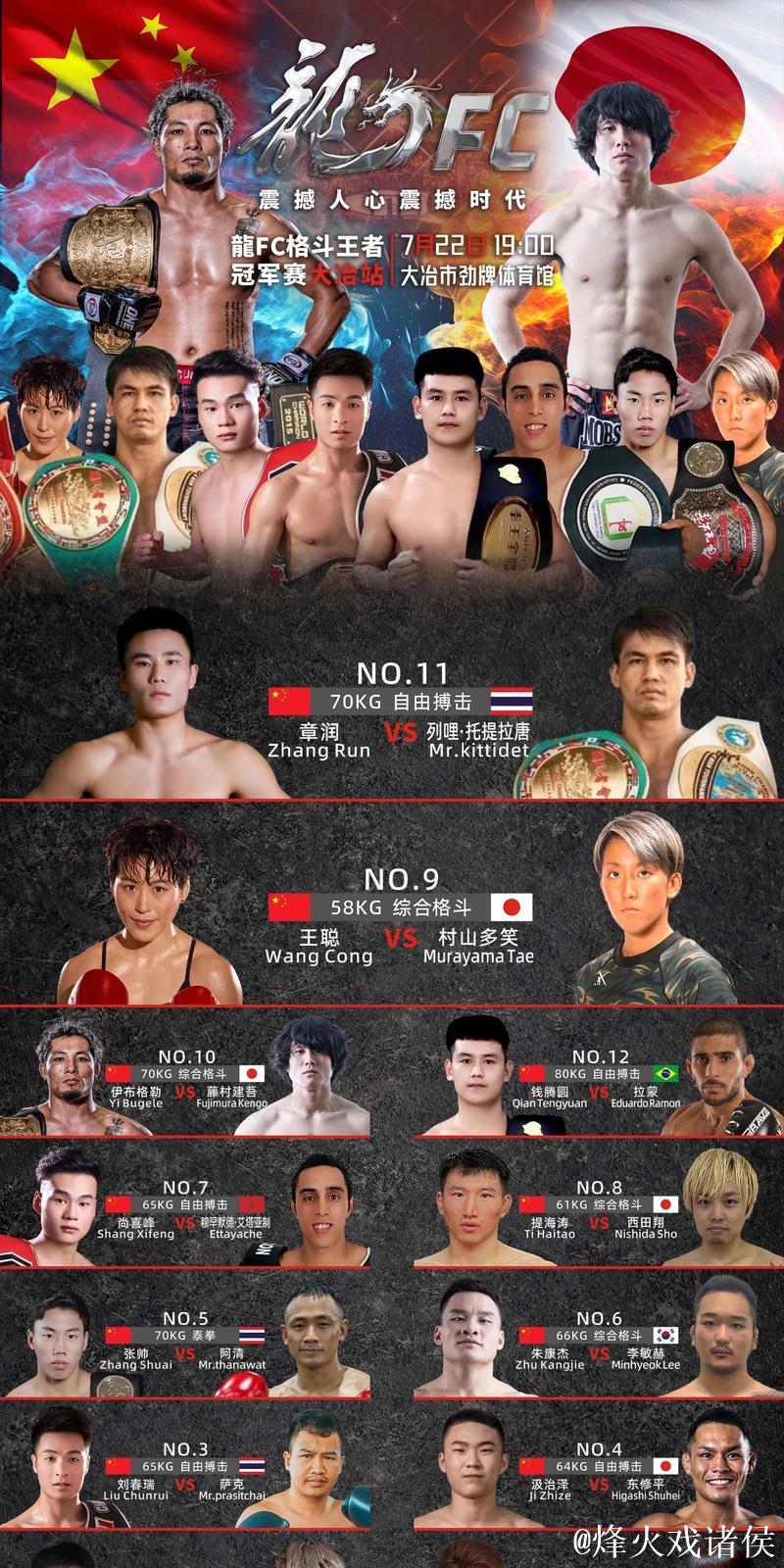 中日格斗盛宴开启，五场比赛见证实力较量